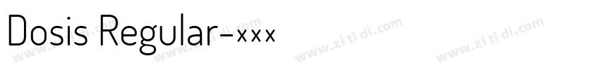 Dosis Regular字体转换